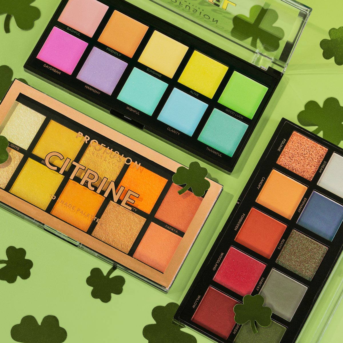 ProfusionCo's tweet image. Add a touch of magic to your St. Paddy's Day looks with these gorgeous palettes 🌟💚 Use code CLOVER for 35% off site wide!

Shop these must have palettes online!

_________________
#beautysale #makeupsales #newmakeup #makeupcollection