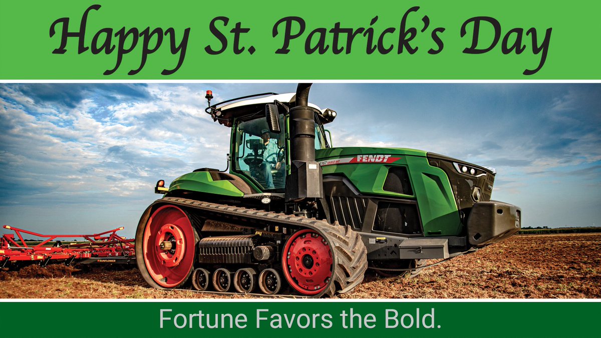 Who needs luck when you run Fendt's boldly engineered equipment backed by the industry's best warranty?  

#GrowBold #ItsFendt #StPatricksDay