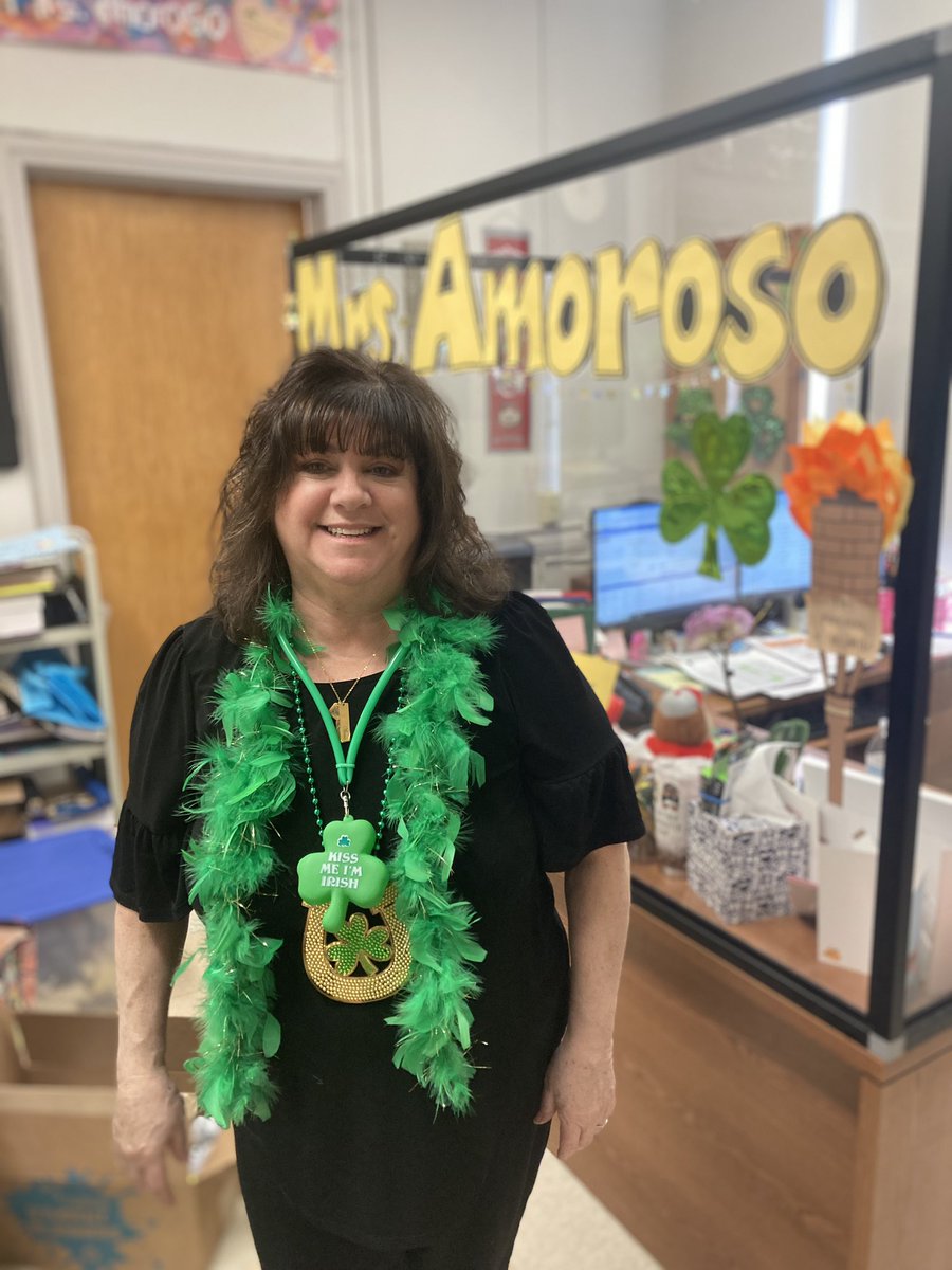 We are lucky to have Mrs. Amoroso at Smith School 🍀