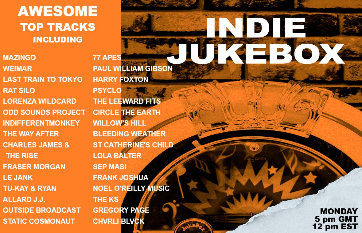 NEW #INDIE JUKEBOX ! Monday 5pm GMT (1pm ET) ft: <a href="/WeimarBandUK/">Weimar (Official UK Band Page)</a> <a href="/lasttrain2tokyo/">Last Train to Tokyo</a> <a href="/RatSilo/">Rat Silo</a> <a href="/LorenzaWildcard/">Lorenza Wildcard</a> <a href="/OddSoundsOSP/">Odd Sounds Project</a> <a href="/IndifferentM/">IndifferentMonKeY-</a> <a href="/thewayafter/">The Way After</a> <a href="/CharlesJamesATR/">Charles James and the Rise</a> <a href="/FraserMorganUK/">fraser morgan</a> <a href="/tukayandryan/">Tu-kay & Ryan</a> @allardjolles 

radiowigwam.co.uk

#folk #indiepop #singersongwriter #indierock