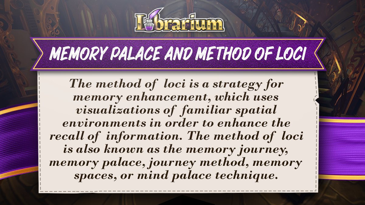 Is your kid struggling to get good grades? They're taking notes but nothing seems to work?

Have you heard of the #MethodofLoci? It's what we use in #LibrariumVR, it might just be the right and immersive solution for their studying sessions! ocul.us/3TnESE2

#VR