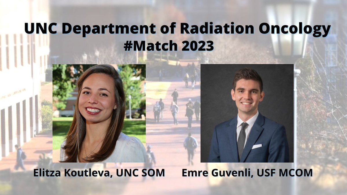 We're excited about a great match! Welcome Elitza Koutleva (@UNC_SOM) and Emre Guvenli (@USFHealthMed) to our 2024-2025 PGY-2 class. #GDTBATH #Match2023 #radonc @AshleyAWeiner @danalynnecasey @pre_rad