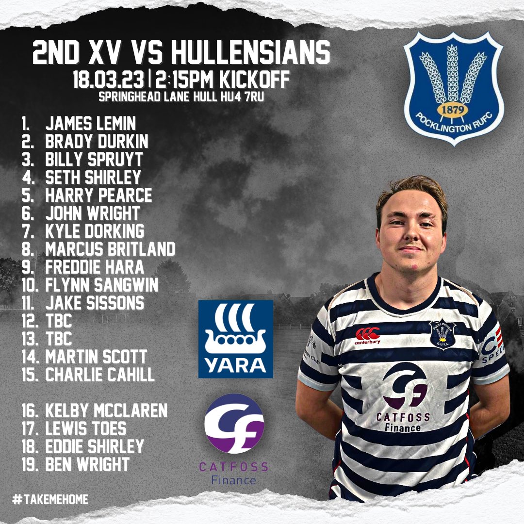 PocklingtonRUFC's tweet photo. 🚨Squad Announcements🚨
Here is what is in store this weekend with three games tomorrow and Ladies Day also.
1st XV
🆚Selby RUFC
📍Percy Road, YO42 2QB
2nd XV
🆚Hullensians RUFC
📍Springhead Lane, HU4 7RU
3rd XV
🆚Grimsby RUFC
📍Feathers Field, YO42 2QB
#takemehome #prufc https://t.co/uhPbKU6uRL