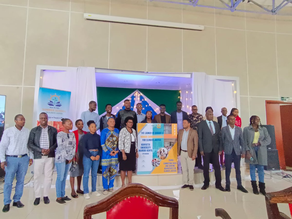 _UoNEC's tweet photo. We attended the launch of the 3rd cohort of Nairobi Summer School on Climate Justice @Summer_School1 at Kenyatta University
We all must prioritise a climate friendly world. To apply visit ➡️https://t.co/Io8uM3IZVu
#YoungClimateActivists @KPCGkenya @Pacja1 @aacjinaction https://t.co/QbQB02IS5w