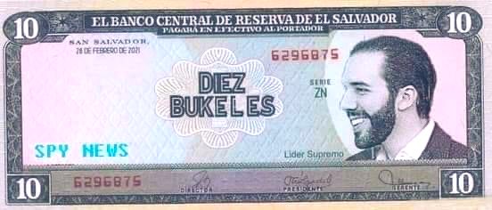 LauraPocaSV's tweet photo. Levante la mano 🙋🏻‍♀️ los que piensan que ya deberíamos regresar a tener nuestra moneda nacional ?

Que les parece “El Bukele” ? https://t.co/VUw0BsOVqH