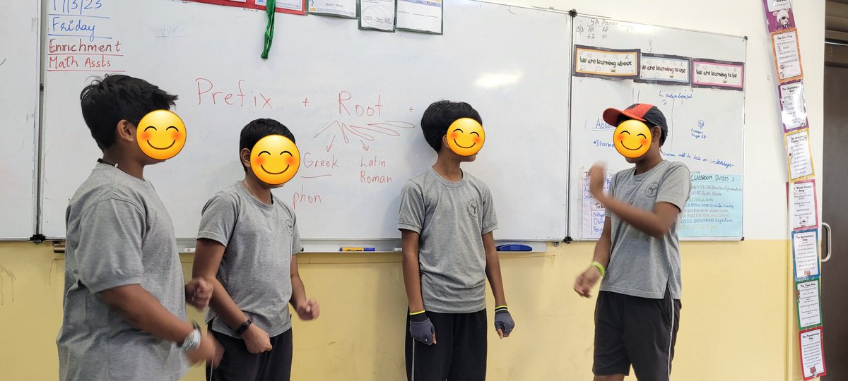 sanjanaamarnani's tweet photo. Engaging and interesting way to learn vocabulary and apply it in a meaningful context through a role play. Thank you @EckelElizabeth for this awesome idea #rootword #prefix #suffix #learningaboutlanguage @iborganization @AKAcademies https://t.co/CNviXaMiYM