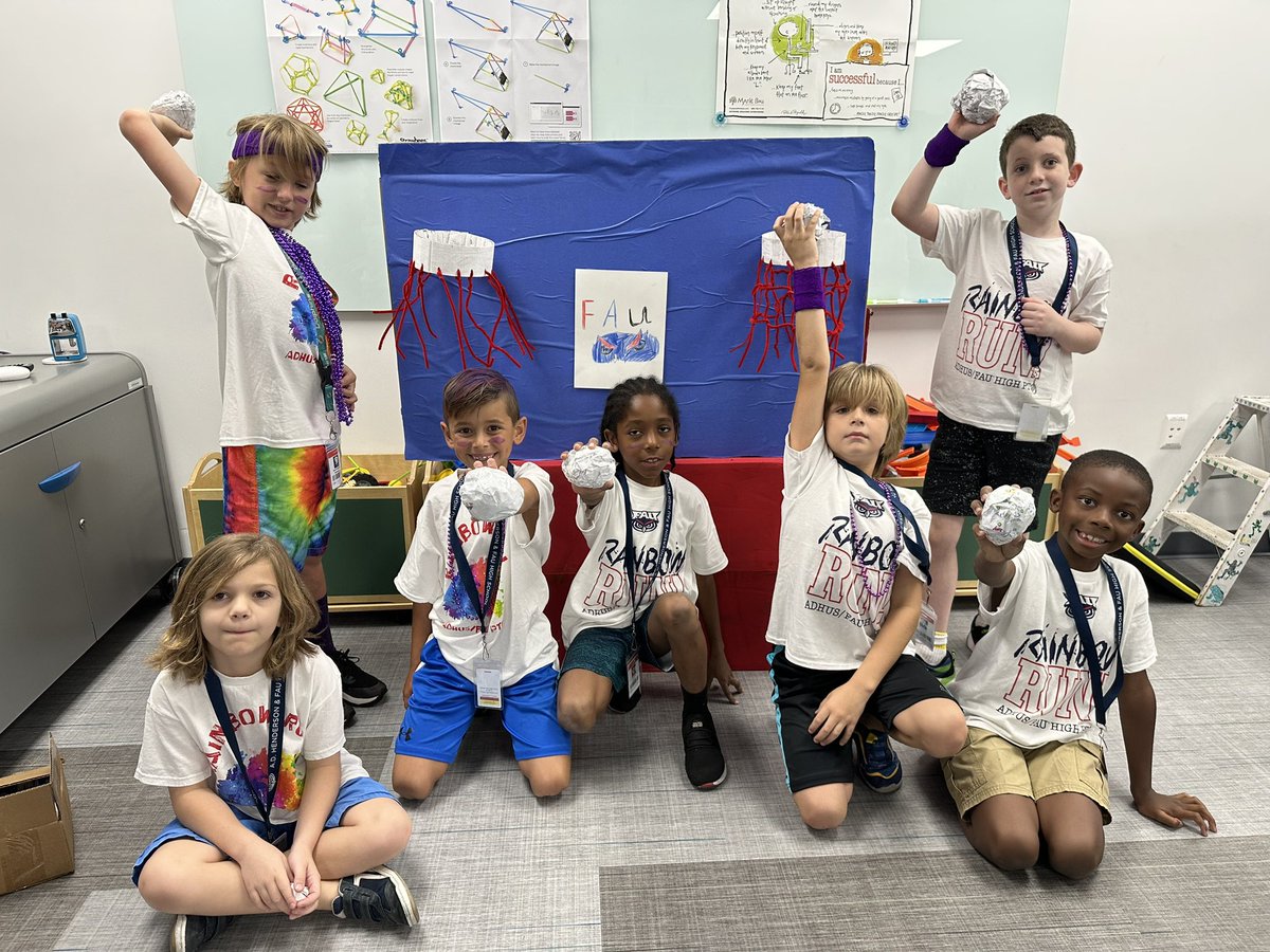 These @ADHUSelementary second graders were inspired by <a href="/FAUMBB/">Florida Atlantic Men's Basketball</a>  and created a basketball game for our cardboard arcade. 🦉🏀 #WinningInParadise