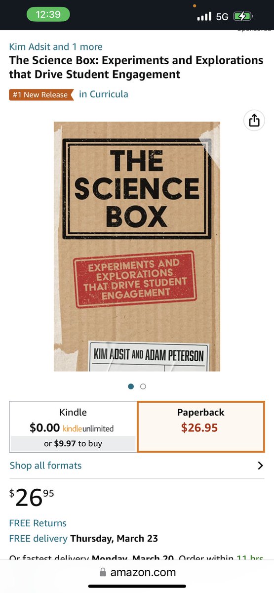 burgessdave's tweet image. #1 New Release in Curricula on @amazon! Congrats to @teacherslearn2 &amp;amp; @kindergals!! Learn more about #TheScienceBox here:

amazon.com/Science-Box-Ex… #dbcincbooks #tlap #scitlap #scichat