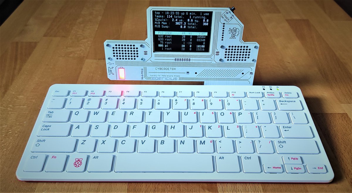bobricius's tweet image. My #cyberdetox based on
#raspberrypi400 with 2.8" IPS SPI display.
Powered by 18650 battery
Stereo audio
#cyberedeck
Thanks my sponsors for support
patreon.com/bobricius