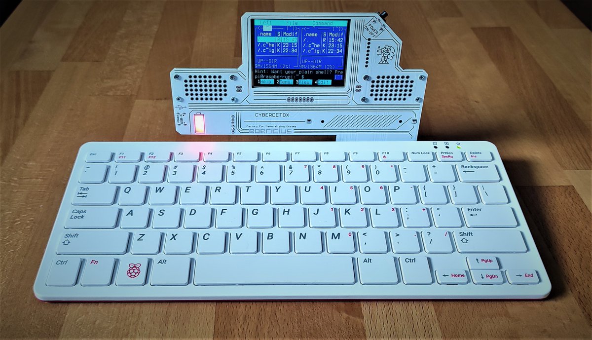 bobricius's tweet image. My #cyberdetox based on
#raspberrypi400 with 2.8" IPS SPI display.
Powered by 18650 battery
Stereo audio
#cyberedeck
Thanks my sponsors for support
patreon.com/bobricius