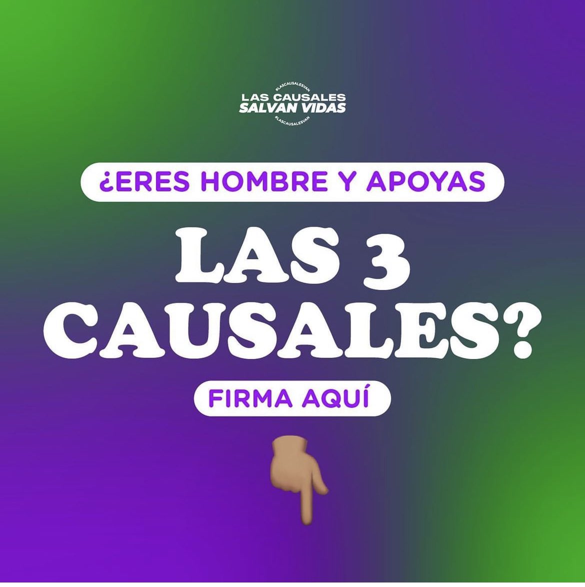 RDelgadilllo's tweet photo. ¿Eres hombre y apoya las tres causales @rd3causales ? Aporta tu firma en este formulario:
https://t.co/Bt0wYsa4bk https://t.co/k6neTU6Lvl