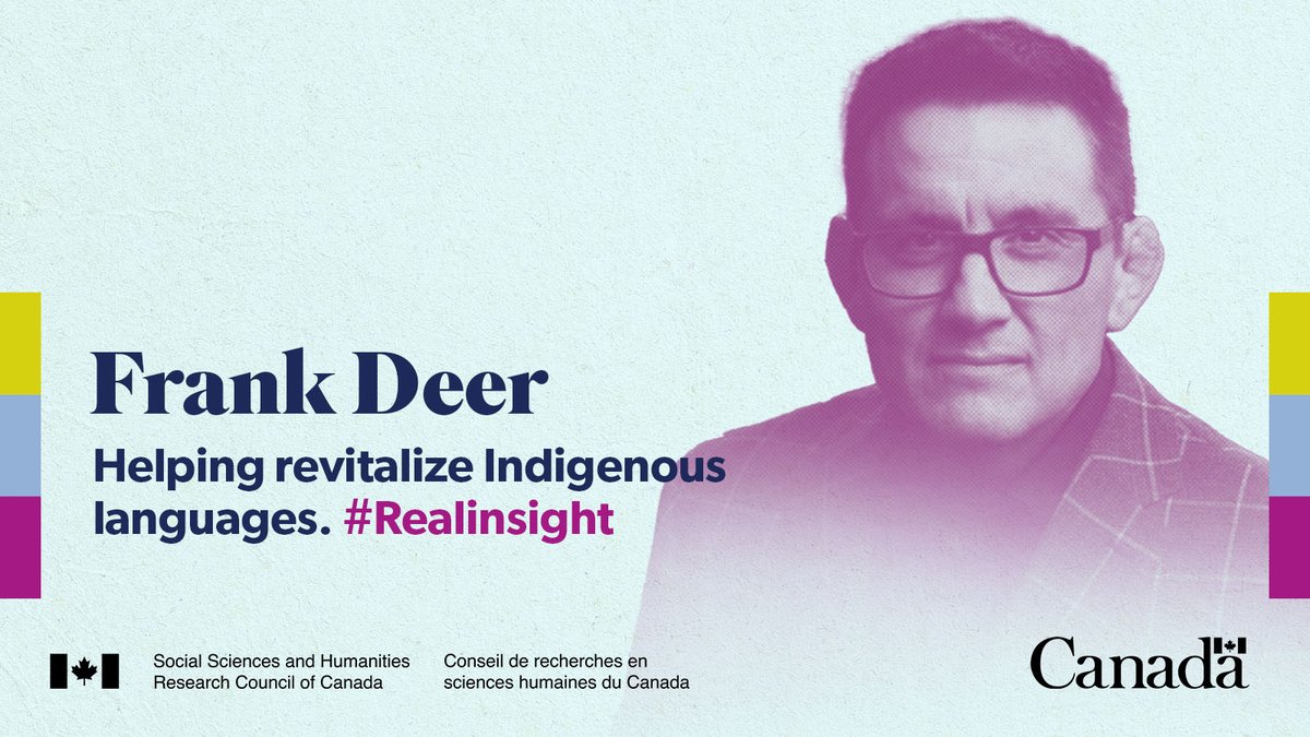SSHRC_CRSH's tweet photo. #ICYMI Canada Research Chair Frank Deer gains #Realinsight, helping Manitoba schools revitalize Indigenous languages and enhance students’ cultural identities.
Learn more about Frank’s story and the impact of his research. https://t.co/lcCedg9ePX https://t.co/r5FSnYh7lN