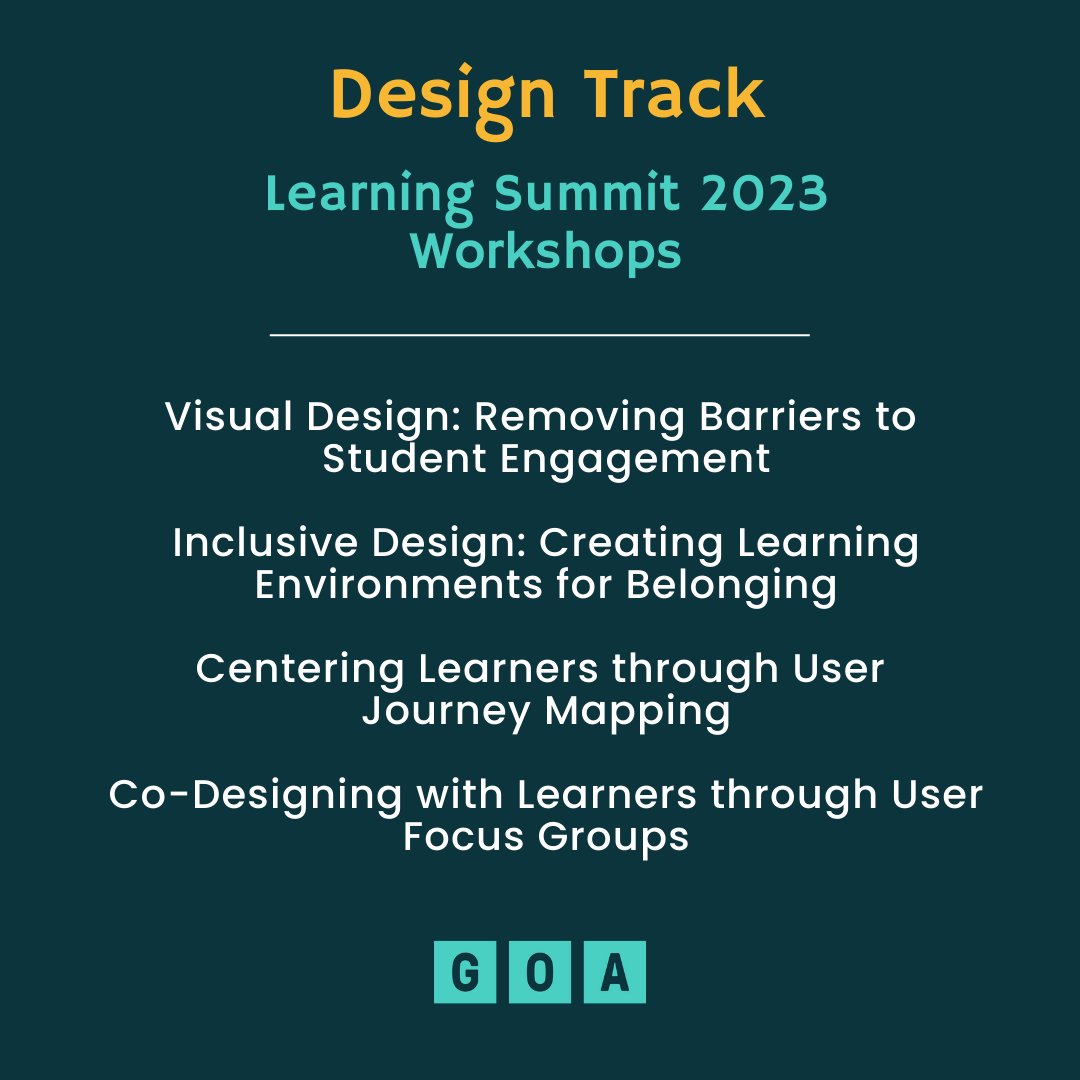 GOAlearning's tweet image. NEW WORKSHOPS! We&apos;re offering three tracks for our Learning Summit, from June 26-29: Teaching &amp;amp; Learning, Leadership, &amp;amp; Design. 

Check out our new workshops and descriptions. Register to secure your spot! #PD #profdev #Proflearning #edchat 

globalonlineacademy.org/professional-l…