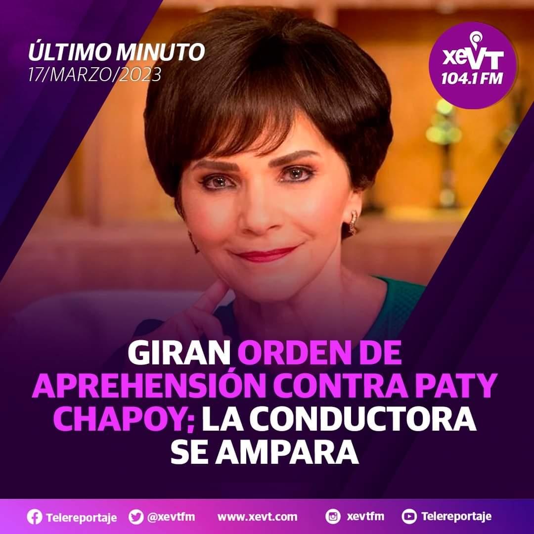 aangelraul's tweet photo. #ÚltimoMinuto 🔴 @ChapoyPati, titular de @VentaneandoUno 📺, se ampara contra orden de aprehensión

Obvio chapoy y su jefe salinas tienen buena relación con las autoridades de México...

Ya viste @AGM0128 https://t.co/8wmngTqnxY