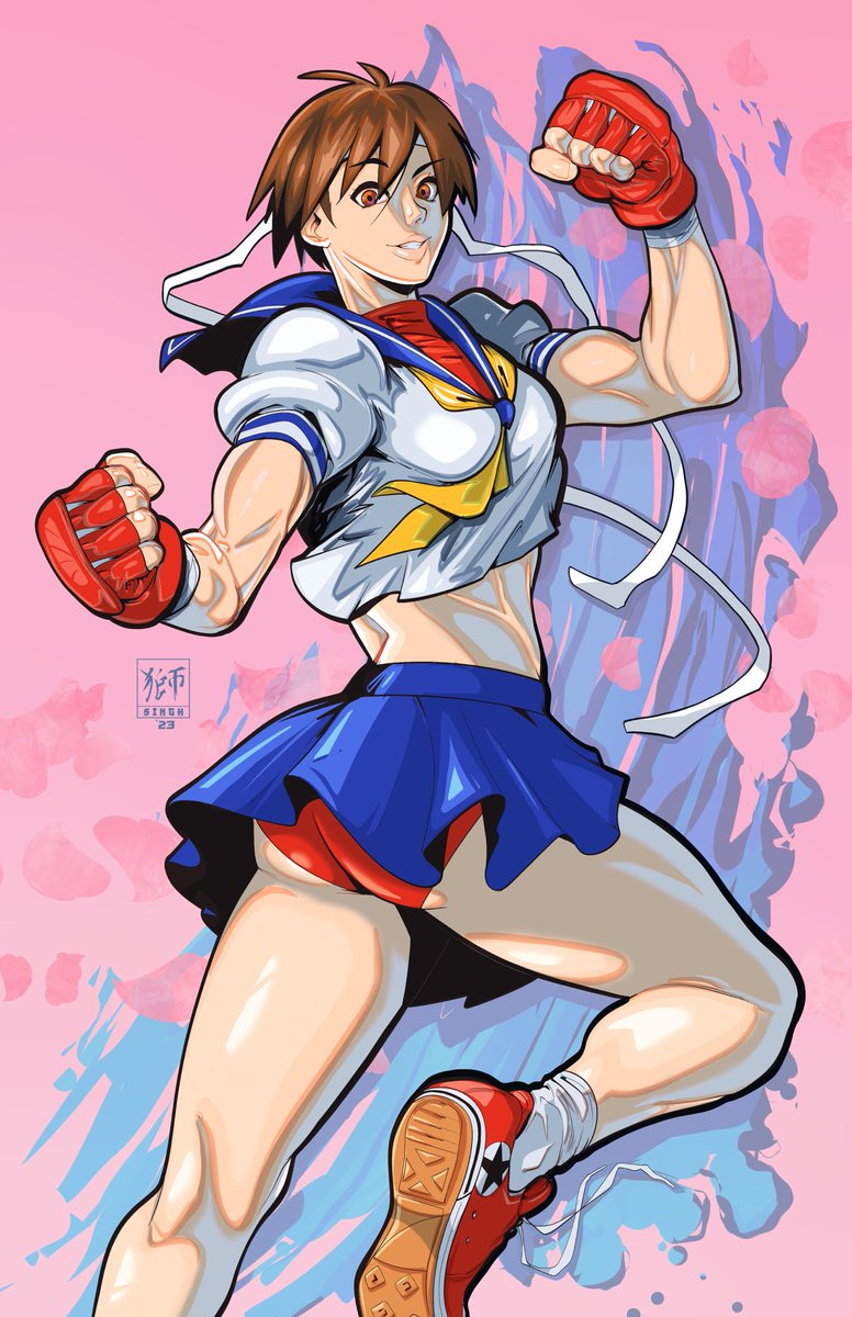 Fated to be belated, but here’s the Sakura piece since #Capcom is trending. No doubt cuz of RE4 lol. Still hoping she makes it back in SF6