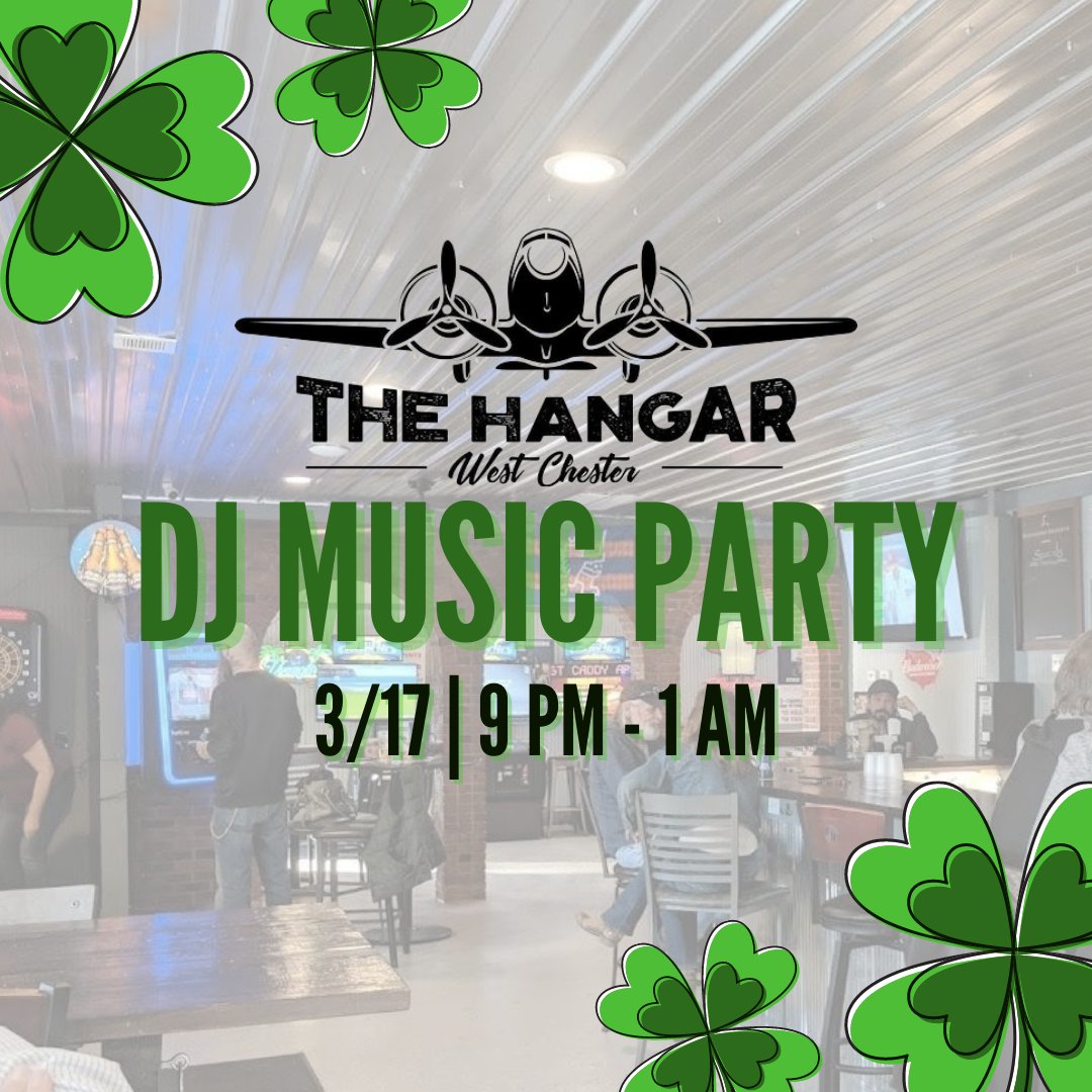 BigDaddyWalker's tweet image. DJ LIV8 is celebrating St. Patrick’s day at The Hangar Bar &amp;amp; Grill in West Chester! Join him for music and drink specials all night long starting at 9 pm!

#tgif #fridaynightout #westchesteroh #localbar #karaokedj #djparty #djnight #djmusic #partytime #StPatricksDay2023