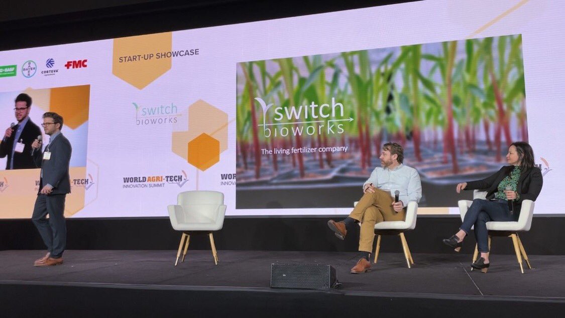 We had a great time meeting leaders in sustainable agriculture at the <a href="/WorldAgriTech/">World Agri-Tech</a> Innovation Summit this week and pitching <a href="/SwitchBioworks/">Switch Bioworks</a>'s approach to biofertilizer during the start-up showcase on the main stage! Together we can build a sustainable future! 🎉🧬🦠🌱