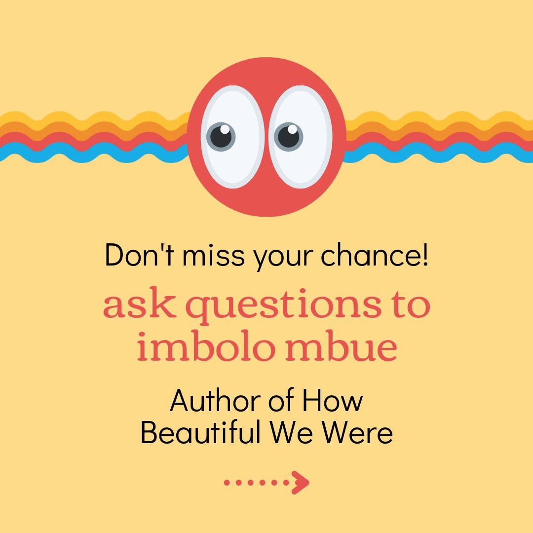 read_for_action's tweet photo. ❓Got a question for Imbolo Mbue, author of "How Beautiful We Were"? Submit it for our next live panel at https://t.co/9CSBwMBKQb. Don't forget to register at https://t.co/5dqKvzB9iE! Both links in our bio. #readforaction https://t.co/ovFQbMmVyA