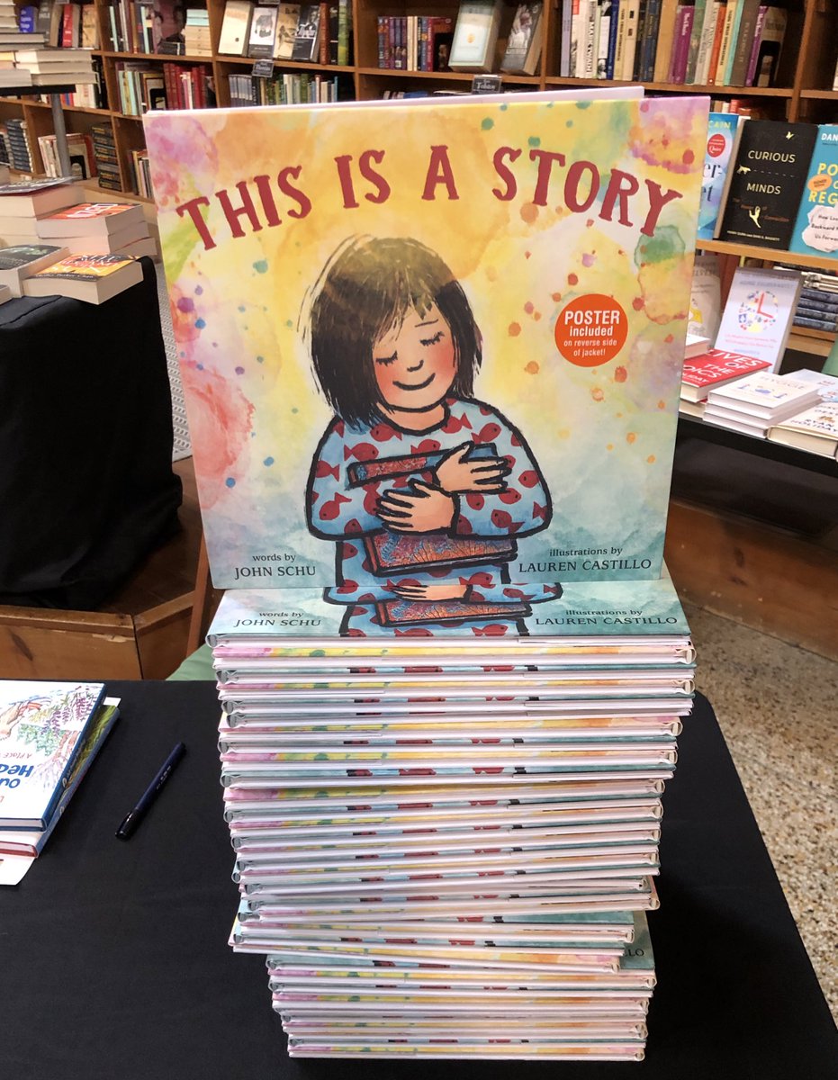Friends! I am giving away 3 copies of THIS IS A STORY! RT before 11:59pm EST for a chance to win a signed copy of our book 🥰📚🎉 <a href="/MrSchuReads/">John Schu</a>