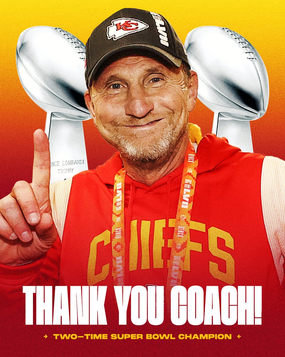 Chiefs's tweet photo. Our head Strength &amp; Conditioning Coach is retiring after 10 incredible seasons with us. Thank you for everything, Coach Rubin 💪 https://t.co/HlAPBcEj6N