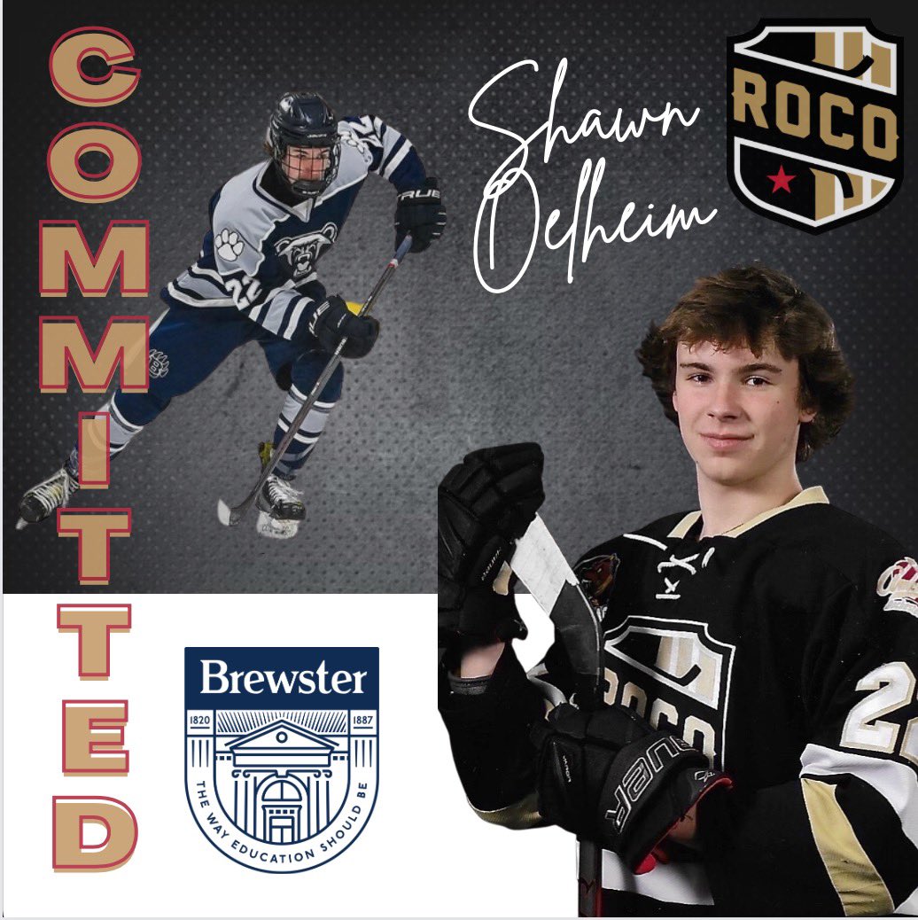 Another day, another commitment! Congrats to <a href="/shawnoelheim/">Shawn Oelheim</a> on his move to <a href="/BrewsterAcademy/">Brewster Academy</a> and <a href="/BrewsterBHockey/">Brewster Hockey</a>. He has never been afraid to take on a new challenge, and we are sure he will excel at yet another!  #RollRoco