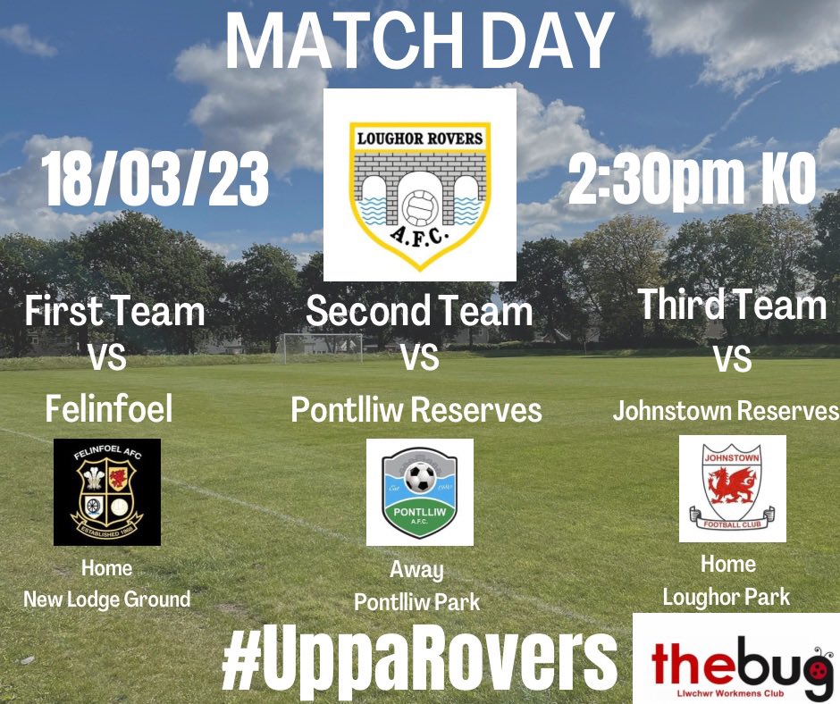Fixtures this weekend 🔵⚪️ #UppaRovers