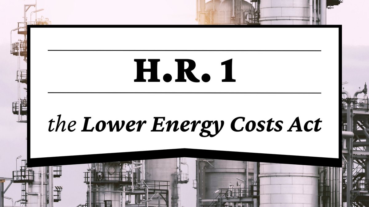 Rick W. Allen on Twitter: "I am proud to co-sponsor H.R. 1, the Lower  Energy Costs Act. This bill would increase domestic energy production,  improve the energy permitting process, and make it