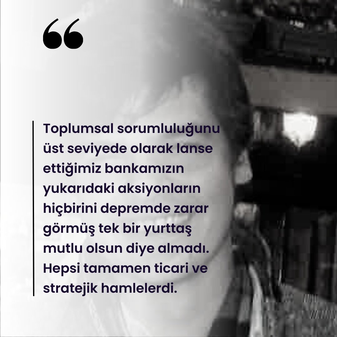 sudayanismasi's tweet photo. Sabancı Üniversitesi mezunu Efe Demir, Yapı Kredi'nin çalışanlarına yaptığı mobbinge ve depremzedeler üzerinden kâr etme girişimine karşı dik durdu. 

Söyledikleri ve çabası unutulmayacak!

"Bir şeyler yoluna koymak için hala çok geç değil.
Sağlıcakla kalın." https://t.co/Fl417ExHi4
