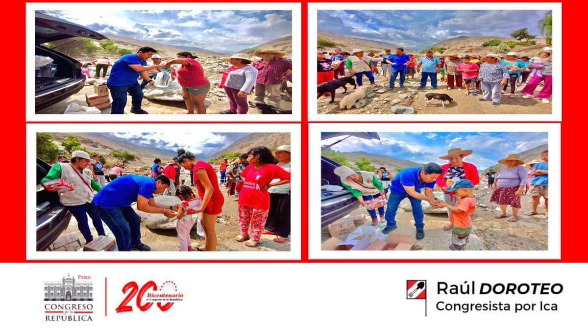 Acudimos al Distrito de Huancano - Pisco; por el desborde del rio Pisco y la caída de Huaycos a causa de las intensas lluvias que han dejado a muchas familias en una situación difícil, es así que acudimos con alimentos y suministros básicos y seguiremos apoyando. Adelante!