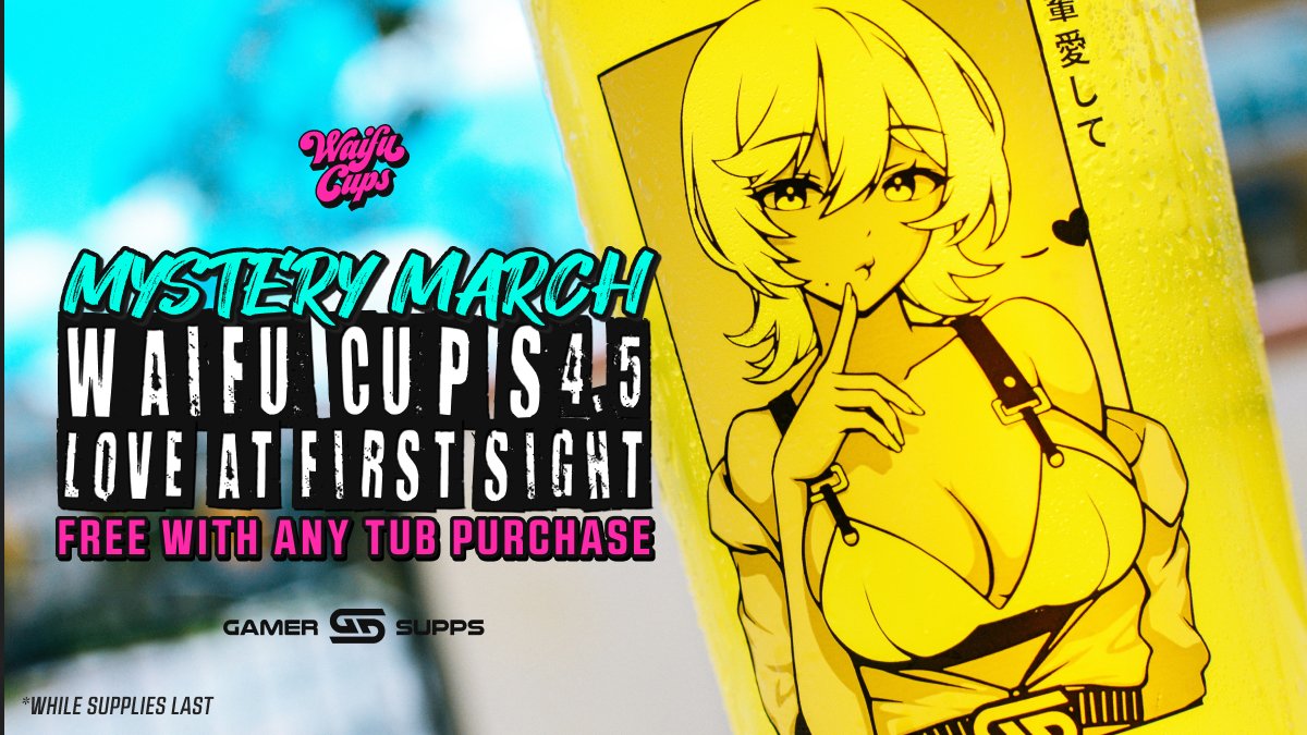 GamerSupps's tweet photo. free waifu cup combo?

now thats love at first sight 😚💕

https://t.co/sbHzSo8aL4 https://t.co/gJ5bV6Bx43