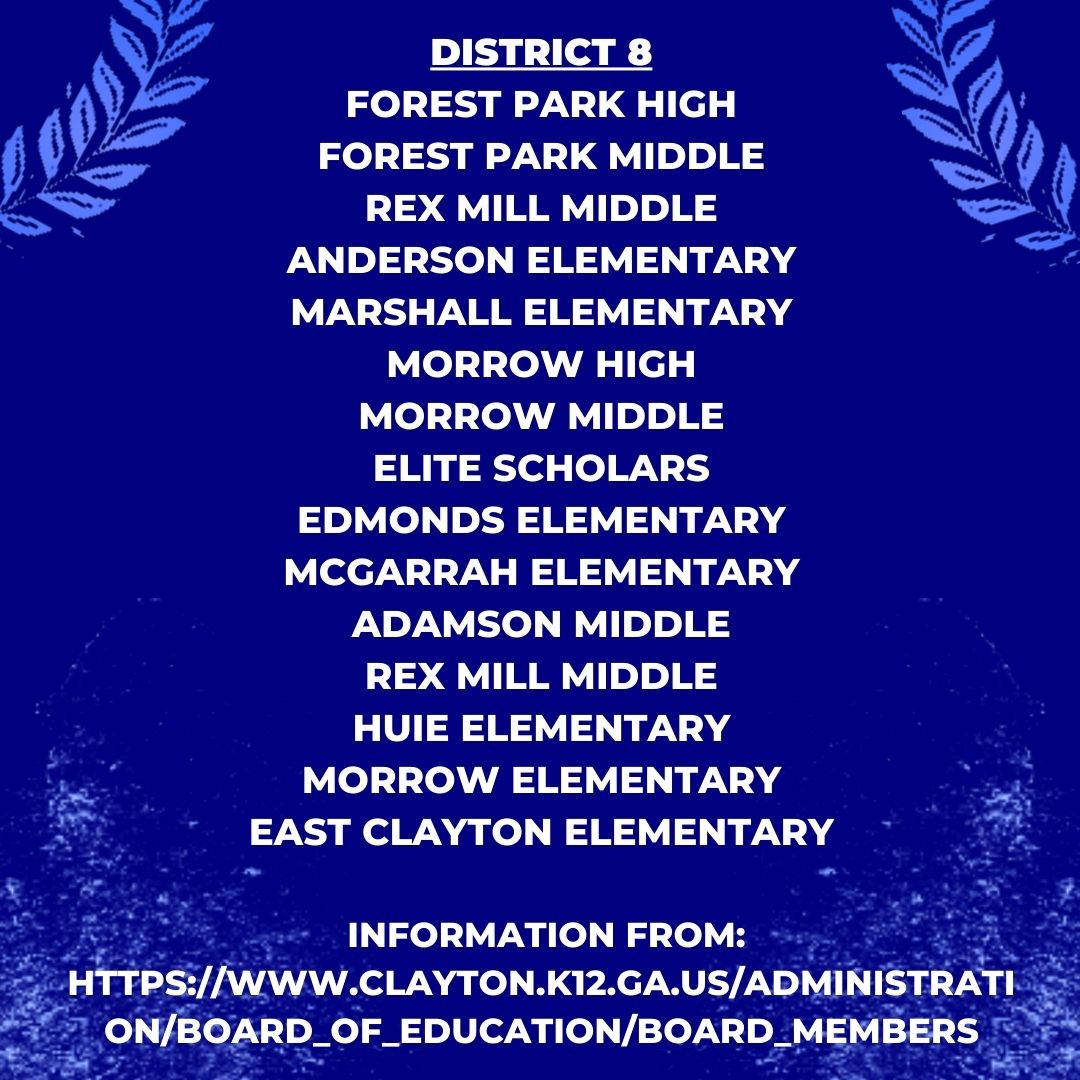 Ms. Joy Tellis Cooper is a member of the Clayton County School Board and represents District 8. Thank you for your continued dedication and support! We appreciate you! Ms. Cooper's information can be found at:clayton.k12.ga.us/.../board_of..…. #ccps #ccpsschoolboard