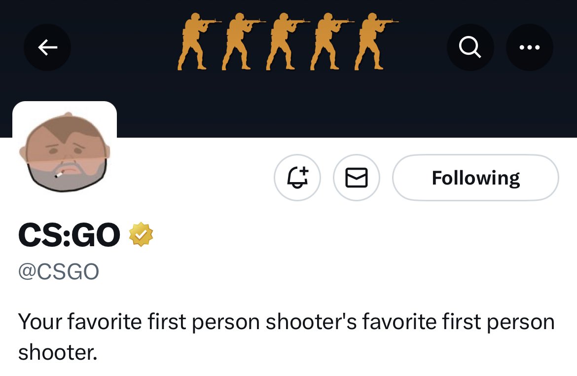 JakeSucky's tweet photo. CSGO has changed their banner 

In lightmode https://t.co/qqrSIsSYGL