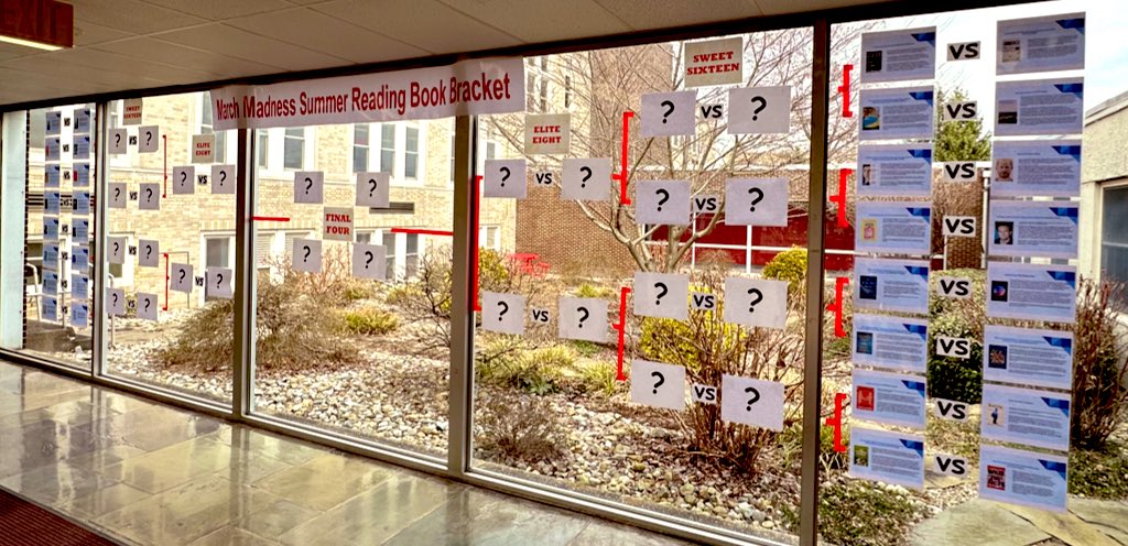 MrsSchnidey's tweet photo. It’s the most wonderful time of the year at  @BernardsHS!    #bookmadness #summerreading https://t.co/gYyK1UCKvg