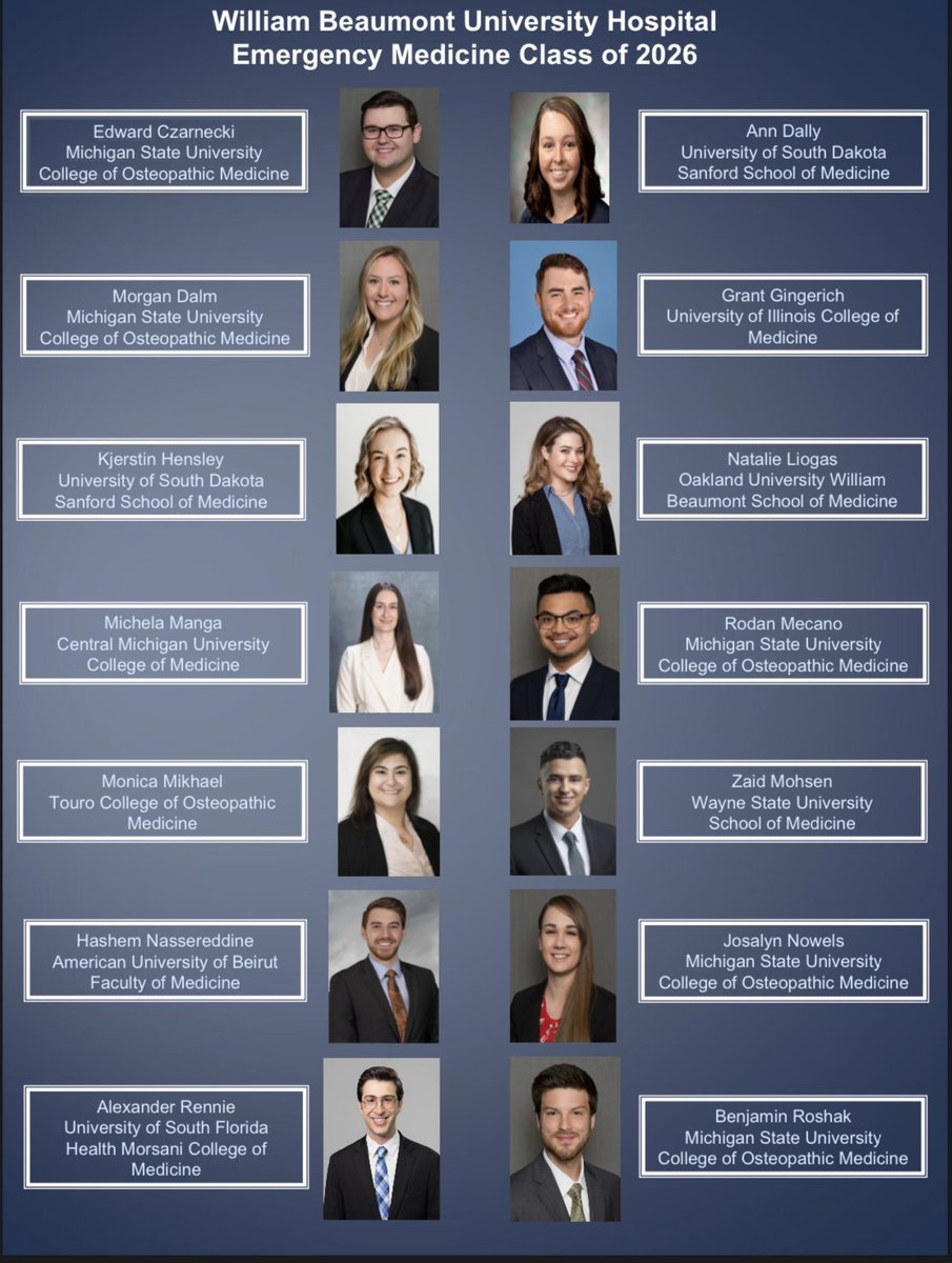 So excited to welcome the <a href="/BeaumontEM/">Beaumont RO EM Residency</a> class of 2026! #EMBound #Match2023