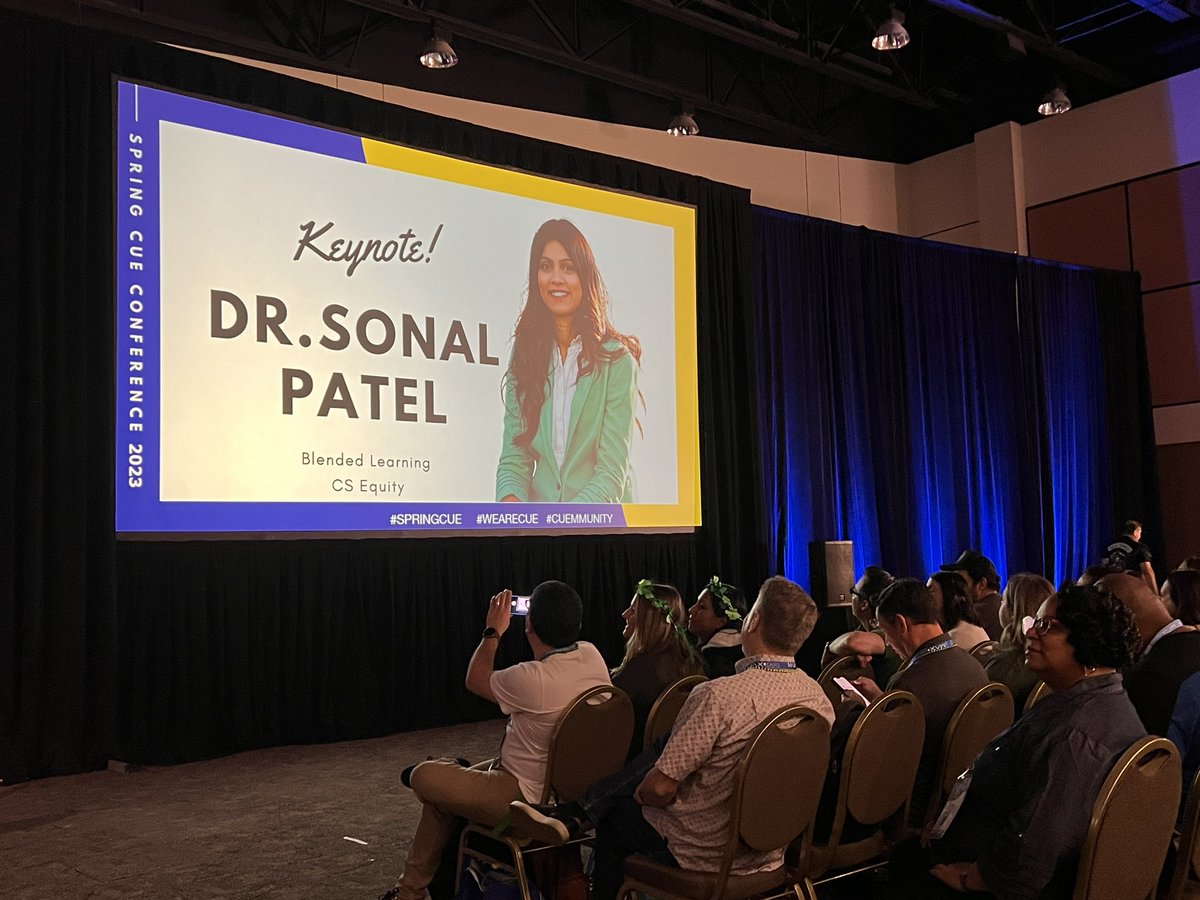LindseyBlassEdu's tweet photo. Educate to eradicate the inequities that perpetuate our school systems. @DrSonal_EDU sharing about the importance of culturally sustaining pedagogies. 🎤💥

#SpringCUE #Edu2Erad https://t.co/CJlQ85NC6O