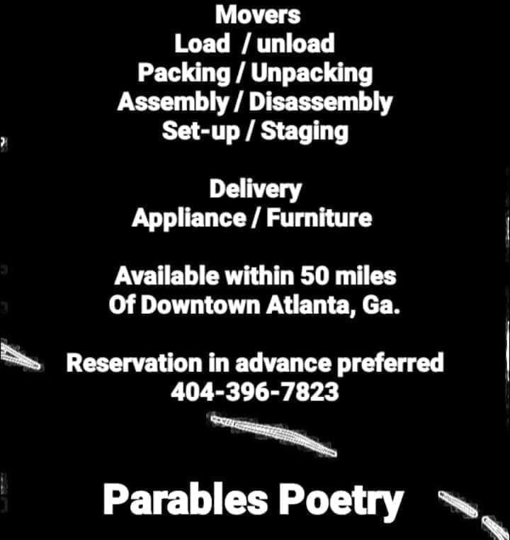 remmaf259's tweet photo. Movers
Load / unload
Packing / Unpacking
Assembly / Disassembly
Set-up / Staging
Reservation in advance preferred
404-396-7823
#concept #movinghelpers #movers #loading #unloading
#nft #nftcollector #art #artist #nftart #Promoters #nftcommunity
#artcollector #artcommunity https://t.co/mtVDbdIFIc