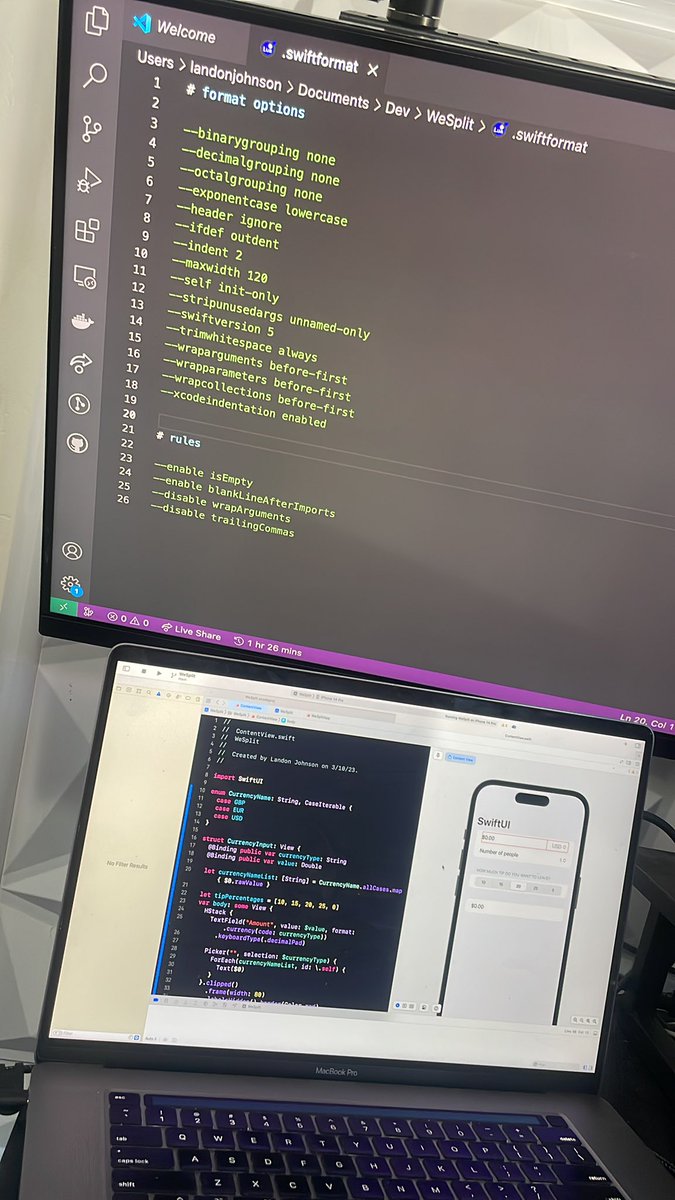 techwithlandon's tweet image. I have a question for the Swift developers out there. What do you guys use to lint your code? I found “swiftformat” but I was curious on what other developers were using. 

#buildinpublic #iosdev #softwareengineer #100daysofswiftui  #swiftlang #SwiftUI #DEVCommunity