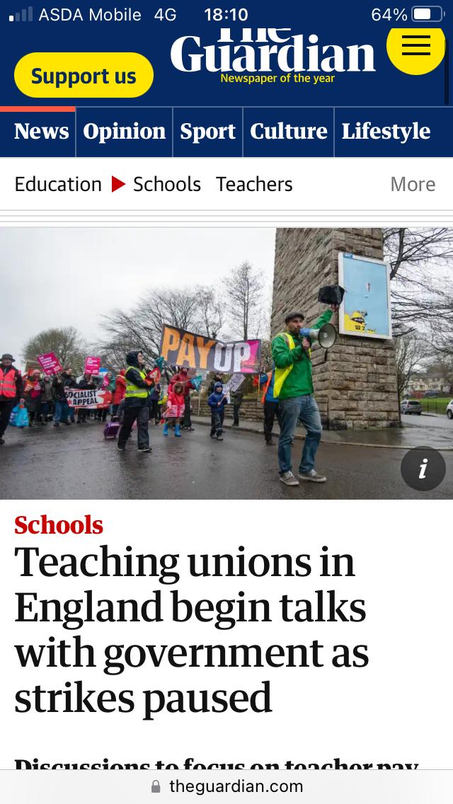 Our march in Truro made the guardian! <a href="/NEUSouthWest/">NEU South West Region</a> <a href="/NEUnion/">National Education Union</a>