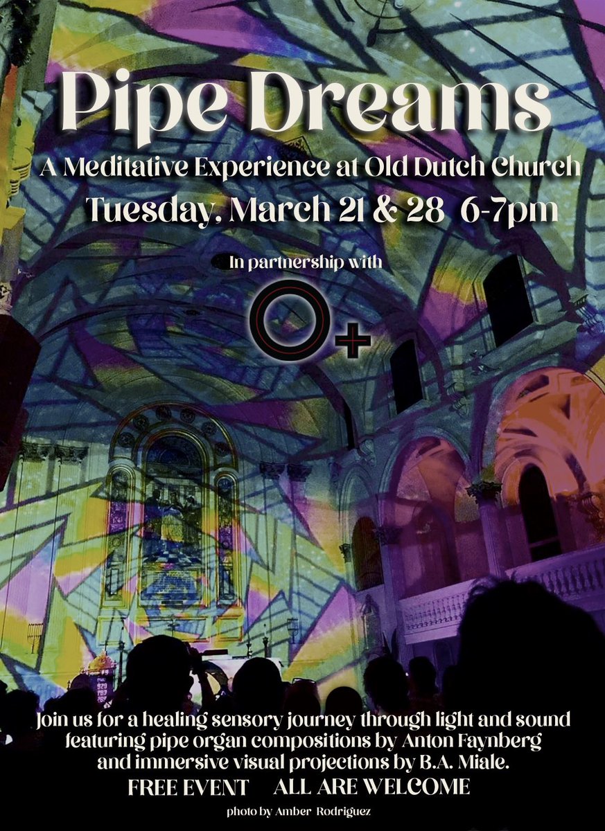 My light show residency at the old Dutch church in Kingston has been extended to the 28th! Free, all ages and all are welcome. Churches usually make my skin crawl but this one hosts drag shows as well, so we good!