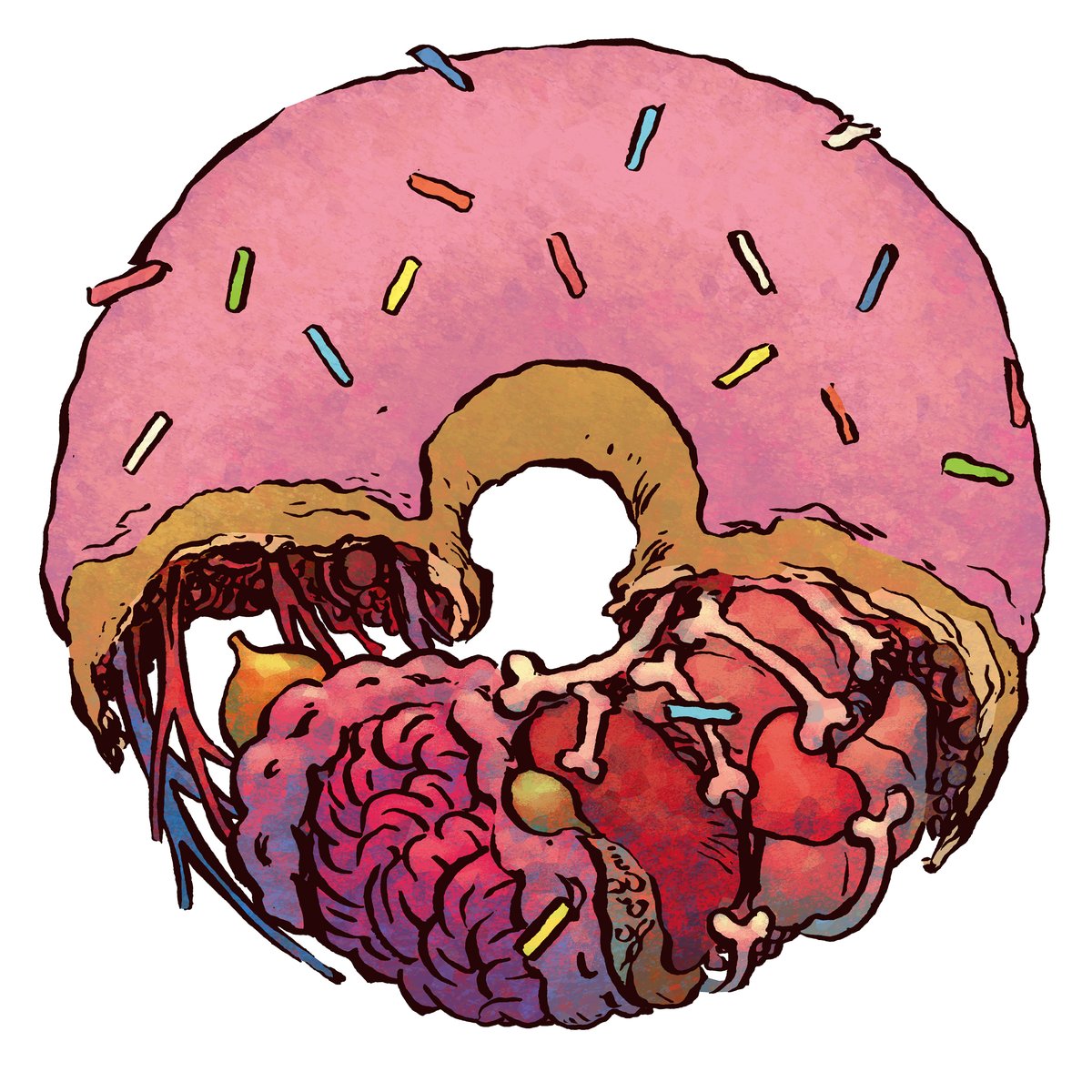 「The REAL Anatomical Donut. 」|Jesse Lonergan @ home 😵‍💫のイラスト