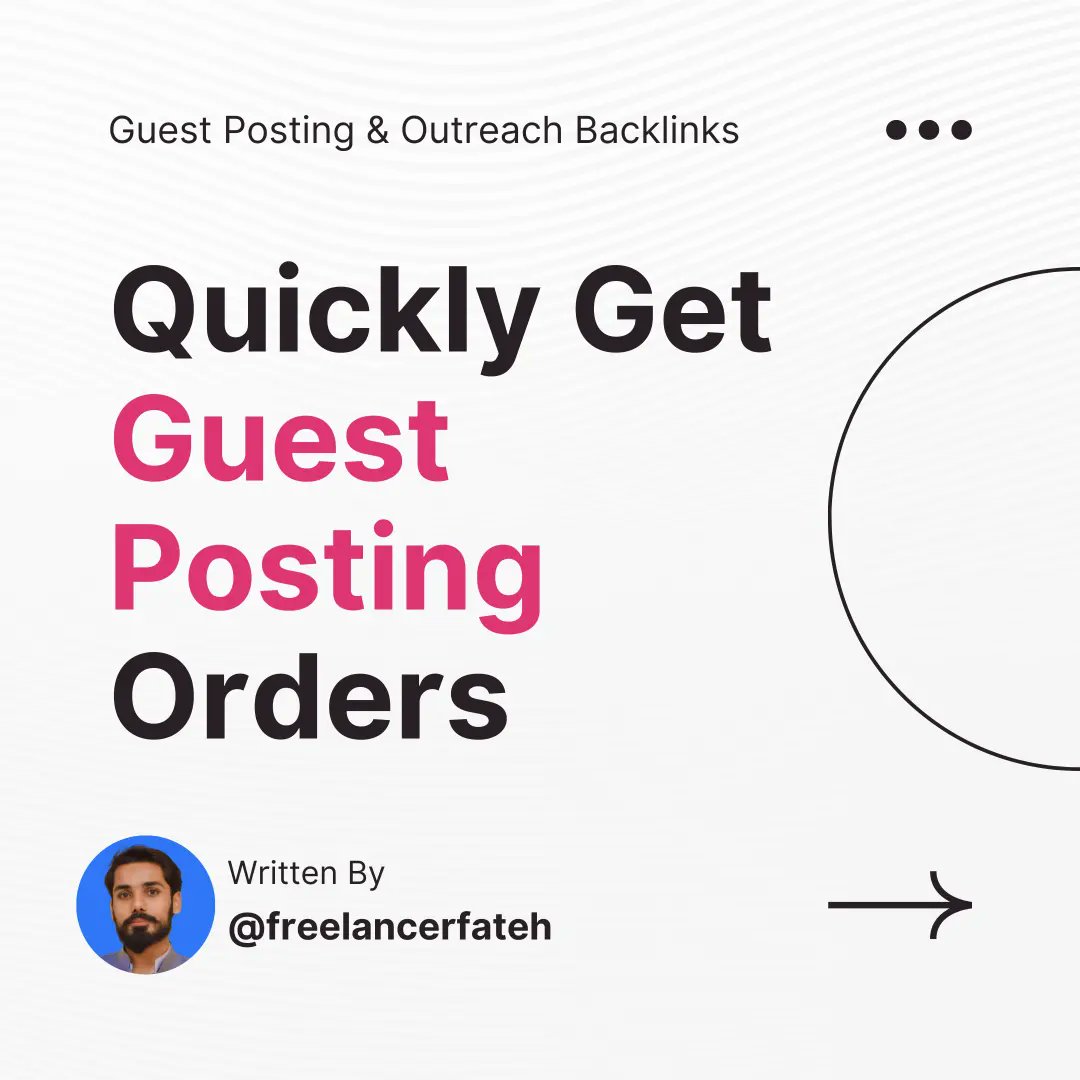 Freelancerfateh's tweet image. Quickly Get &quot;Guest Posting&quot; Order by FreelancerFateh 

Follow me @Freelancerfateh 
Tags
#guestblog  #guestblogger #guestpost
#guestposting #guestpostingsites #guestposts #guestpostingservices #guestpostservice #guestposter #guestpostingwebsites #guestpostsite