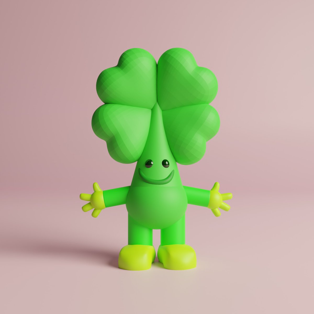 Happy 🍀 St. Patrick's Day! 

From Meggy
GORILLA
&amp; Mr. CLOVER 

• Sketched in Procreate 
• Sculpted in Nomad 
• Rendered in Blender Cycles