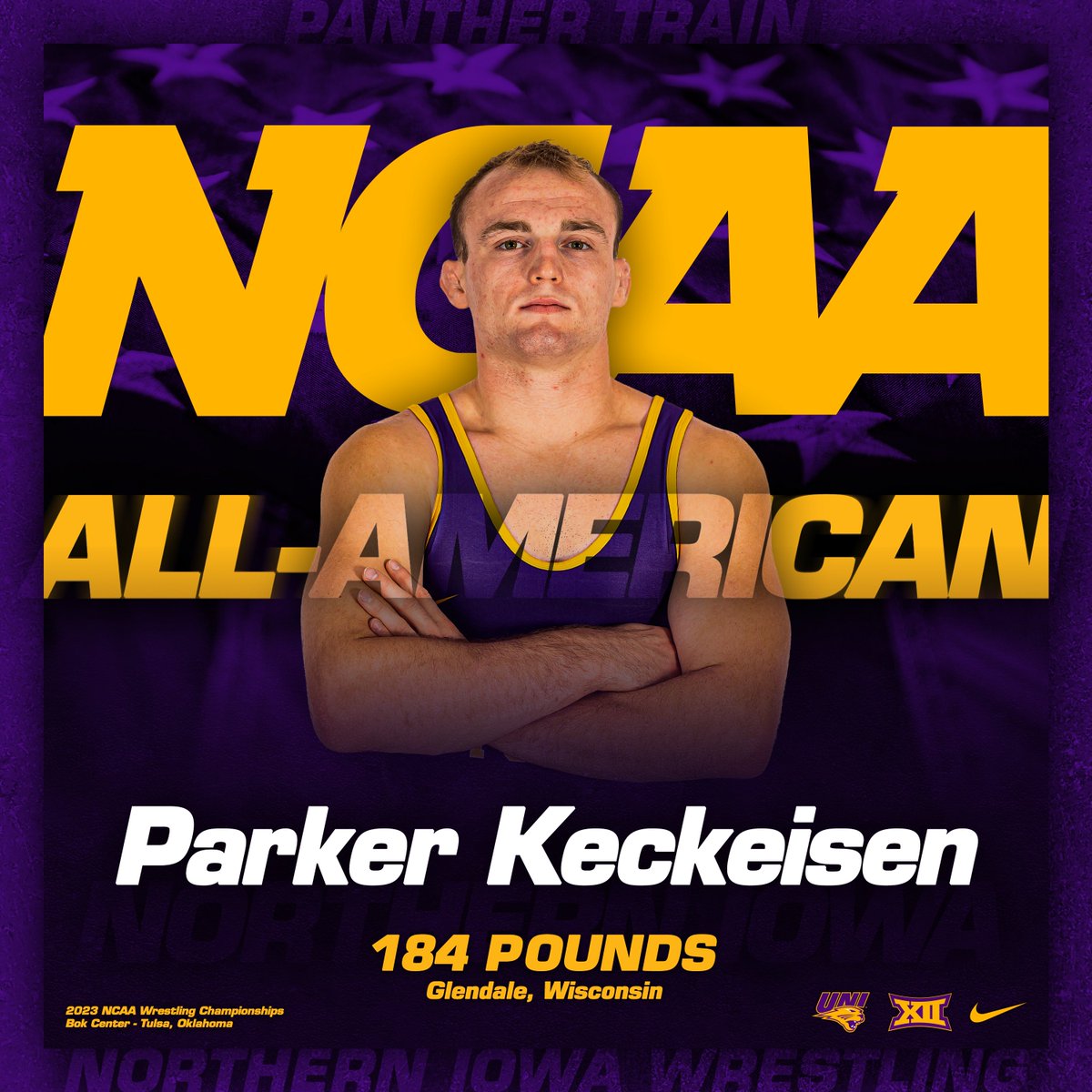 𝐓𝐡𝐫𝐞𝐞-𝐭𝐢𝐦𝐞 𝐀𝐥𝐥-𝐀𝐦𝐞𝐫𝐢𝐜𝐚𝐧

Semifinal bound, Parker Keckeisen becomes UNI's first three-time All-American since 2005!

#PantherTrain | #EverLoyal | #NCAAWrestling