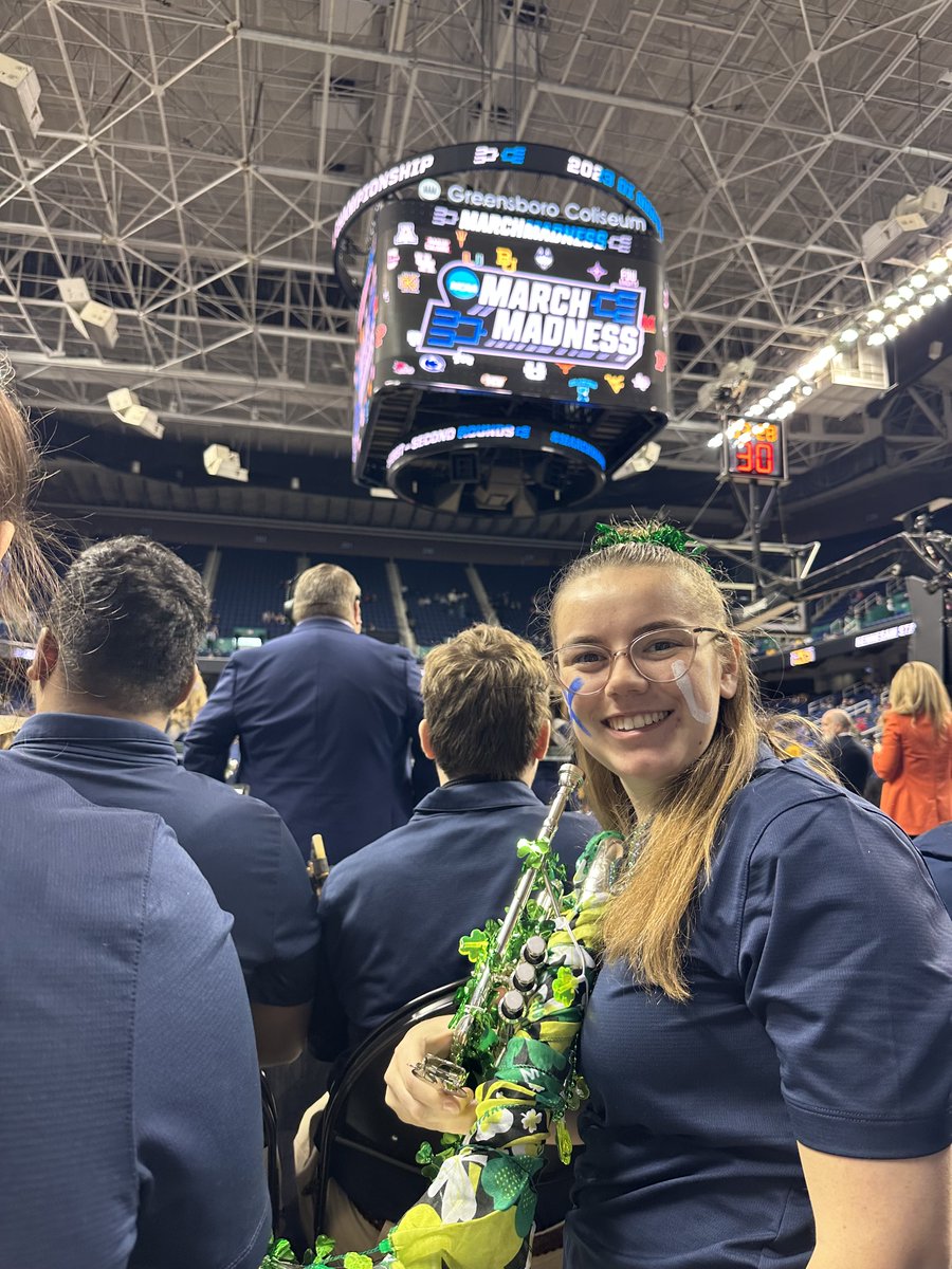 Love seeing what our alums are up to - Kaitlyn Blaha '20 is playing (with the band!) at the Xavier NCAA March Madness game today!