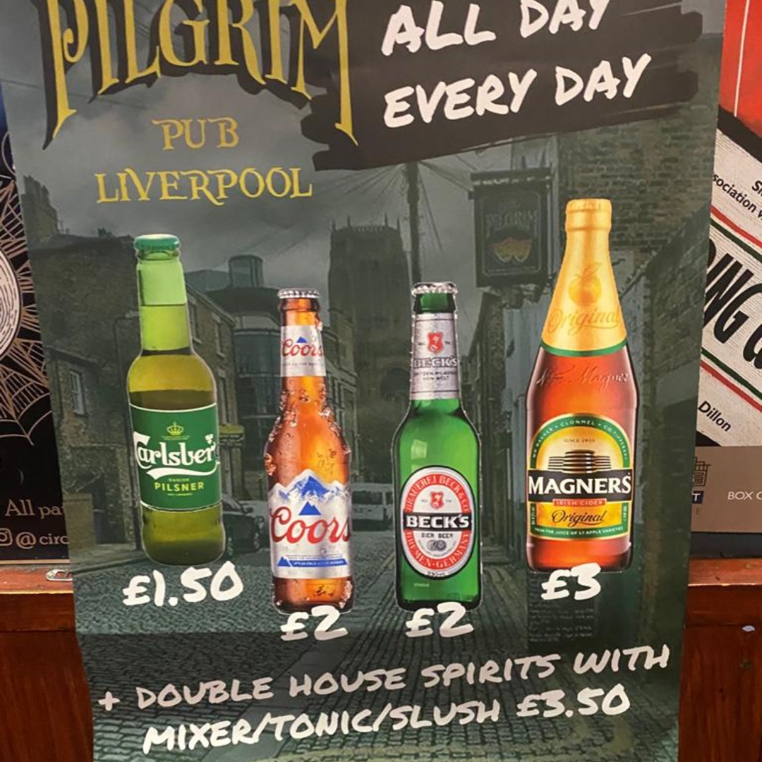 Plenty of drink offers are available all day, every day at The Pilgrim, Liverpool 

#beer #drinks #liverpool #liverpoolpub #liverpoolpubs #georgianquarter