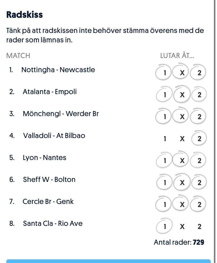 fresto's tweet image. En andel kvar! Kommer lira på detta sätt, genom att försöka fälla de största favoriterna för chans på den där lite större vinsten! Häng på, 101kr! #Topptipset