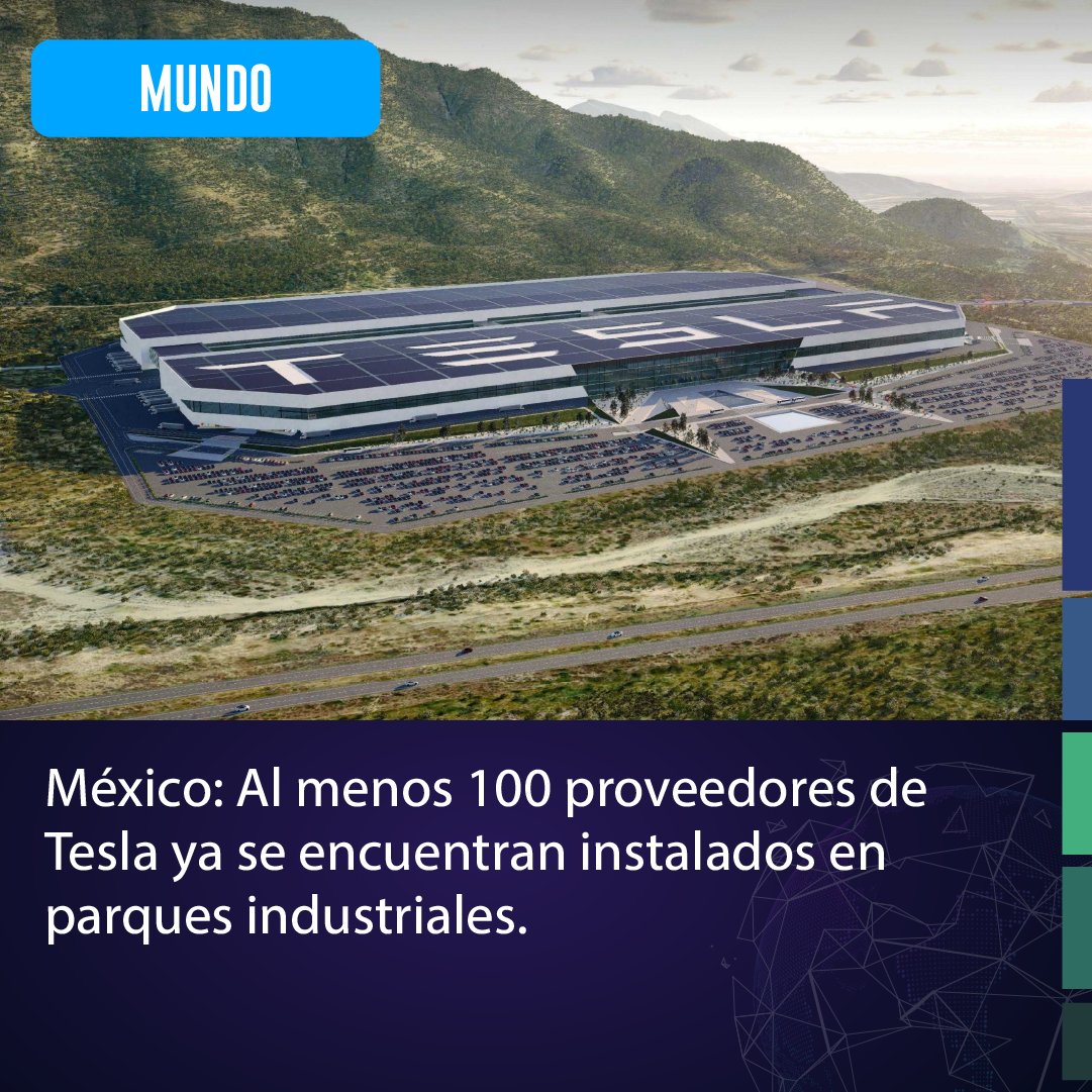 #Tesla confirmó que invertirá más de 4,500 millones de dólares para construir la armadora automotriz más grande de México.

📌  conexionparques.com.ar/mexico-al-meno…

#ConexiónParques #ParquesIndustriales #Industria #Logística #Tecnología #México #Monterrey #INA #DesarrolladorasIndustriales