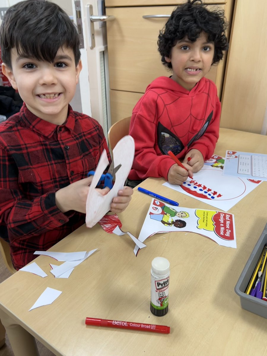 SmithdownPrimY2's tweet photo. 2SR enjoyed creating their own red noses for Red Nose Day 2023! As well as completing word searches in the spirit of raising money for Comic Relief! A big thank you to parents, carers and guardians who donated money towards the bake sale today!#RedNoseDay2023 #Smithdownextra #2SR https://t.co/inC9ow3Ump