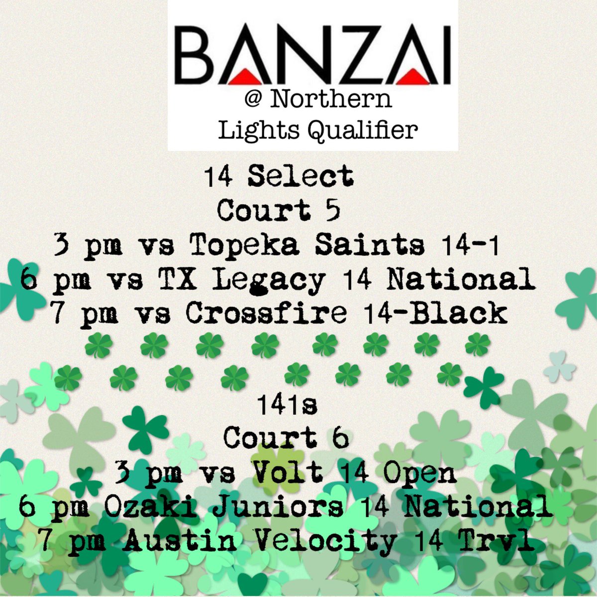 Banzaivb's tweet photo. Cheer on our 14s in their way to Nationals!! https://t.co/OIhFkpUwwT