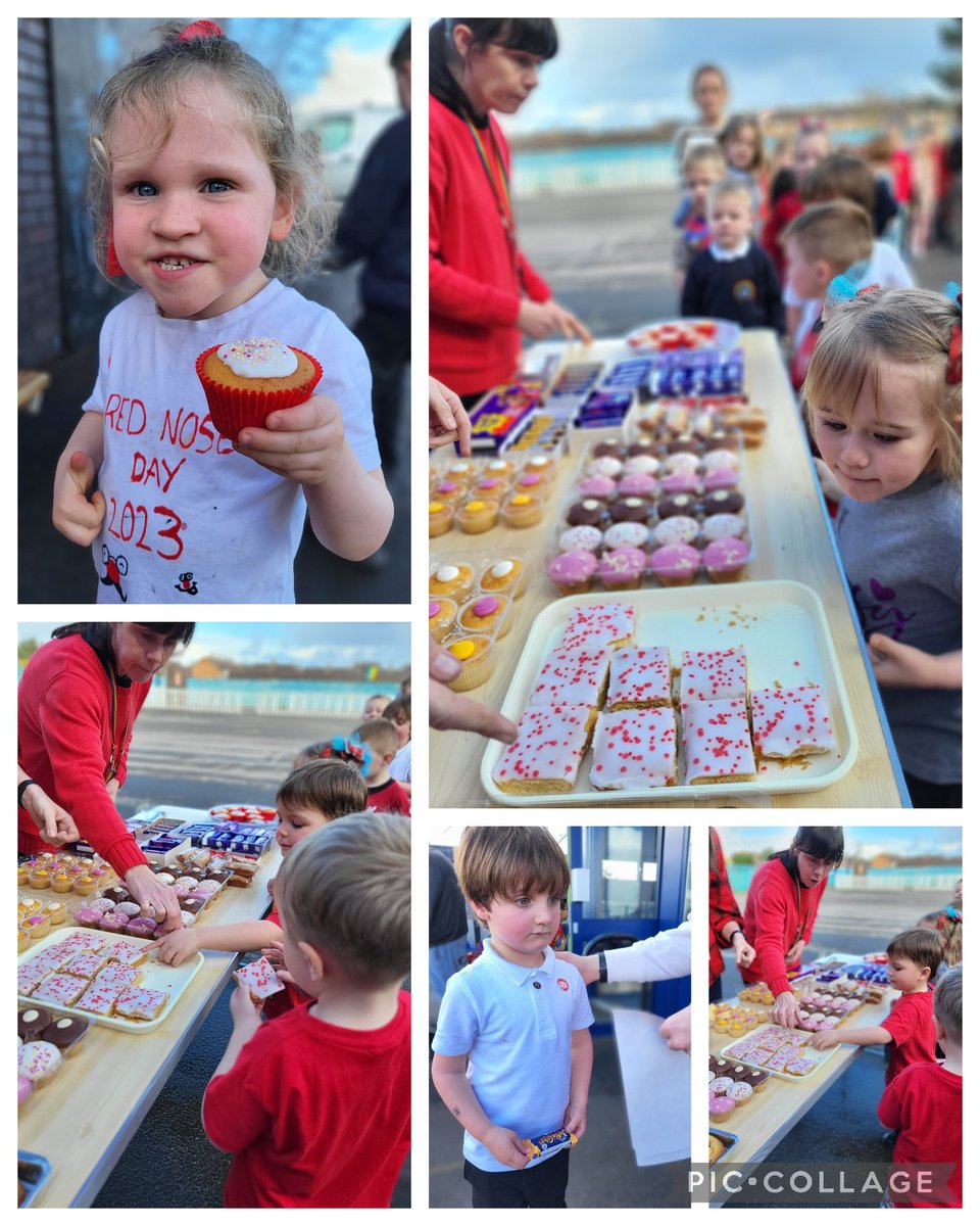 CastlewayYear1's tweet photo. A bit of extra #ComicRelief in Reception Class today with these #LittleWonders! 🌈💙🔴 #RedNoseDay @WeAreCastleway https://t.co/UiLw1tB0zf